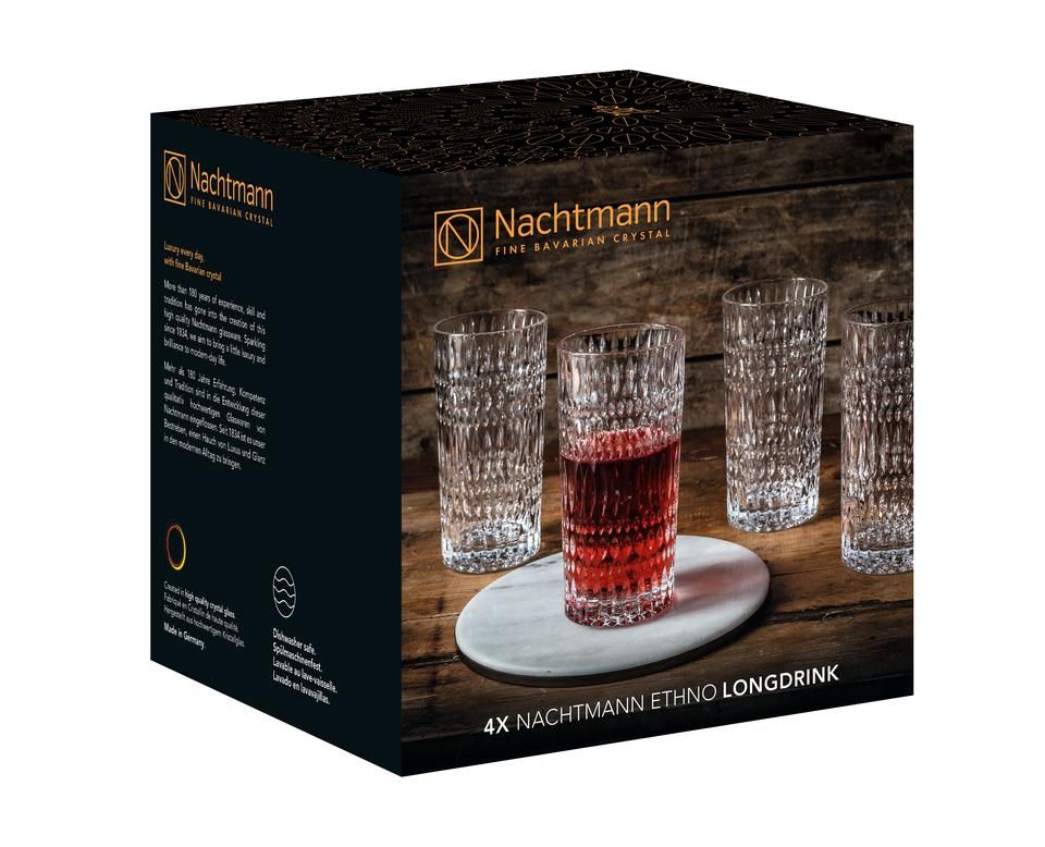 Nachtmann - Ethno longdrinkglas 434 ml, set van 4