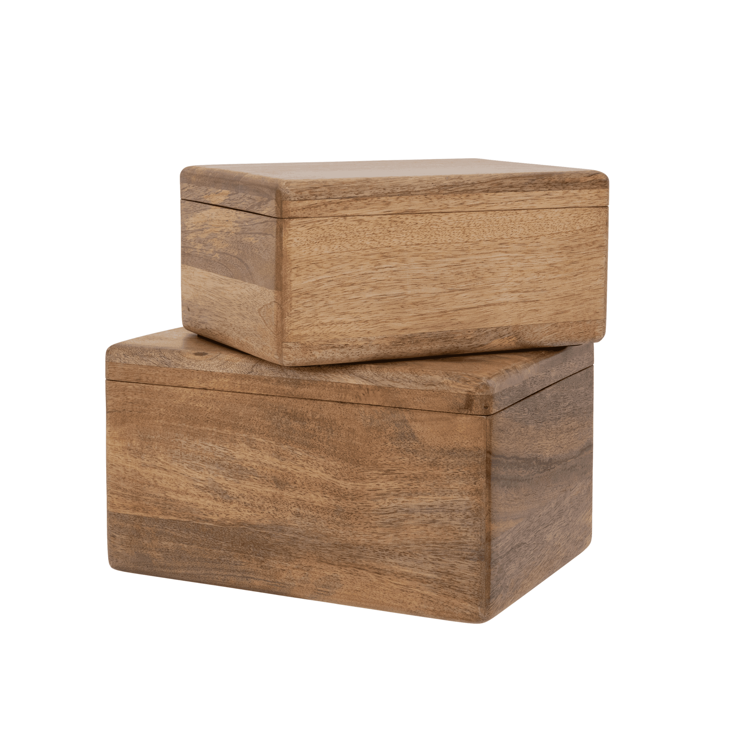 Kist mangohout set van 2