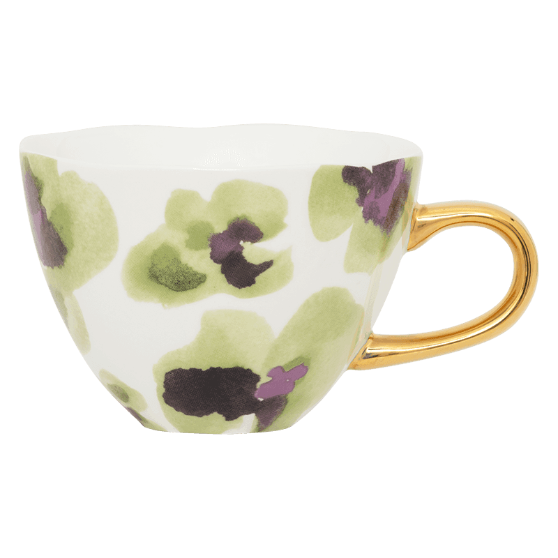 Good Morning Kopje Cappuccino / Tea Ø11 cm - Green Purple