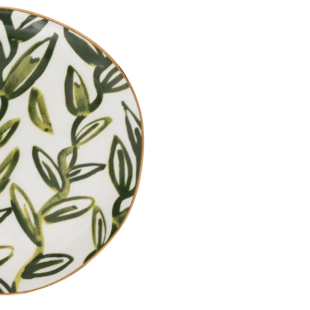 Urban Nature Culture | Good Morning bord Leaves Evergreen Sprig, Ø17 Cm