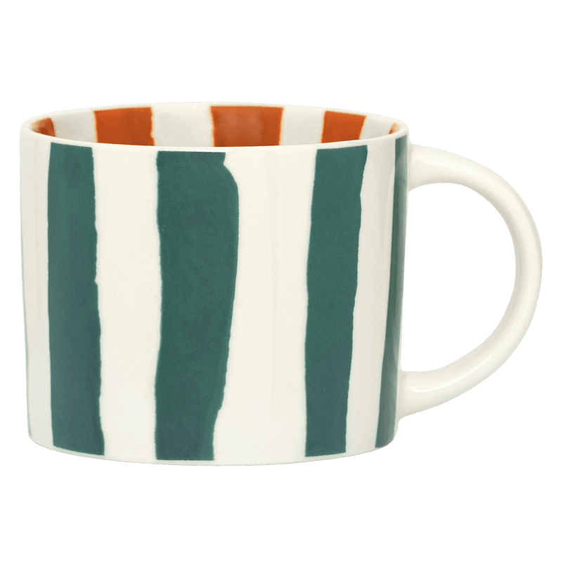 LINDA. x UNC mokTazza with printed stripes inside & outside C