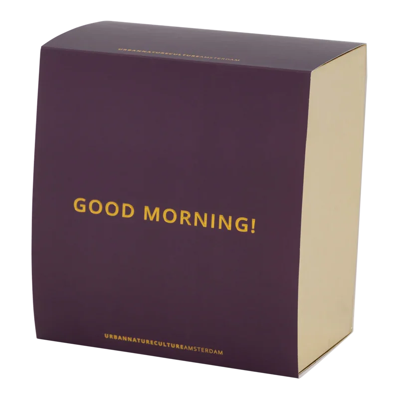 Urban Nature Culture | Good Morning kopje Cappuccino/Tea en bord Papaya/Old Pink, set van 4, in cadeauverpakking