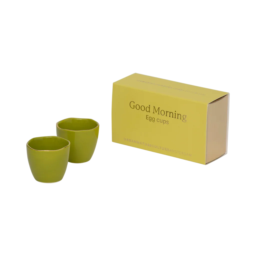 Urban Nature Culture | Good Morning Eierdop split pea, set van 2 in cadeauverpakking