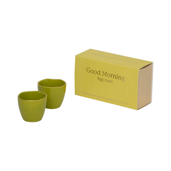 Urban Nature Culture | Good Morning Eierdop split pea, set van 2 in cadeauverpakking