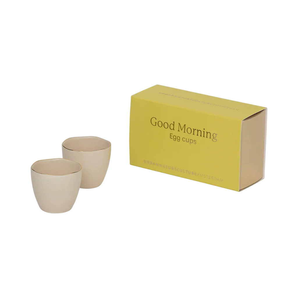 Urban Nature Culture | Good Morning Eierdop oatmeal, set van 2 in cadeauverpakking