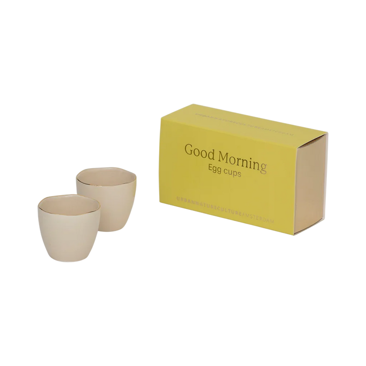 Urban Nature Culture | Good Morning Eierdop oatmeal, set van 2 in cadeauverpakking