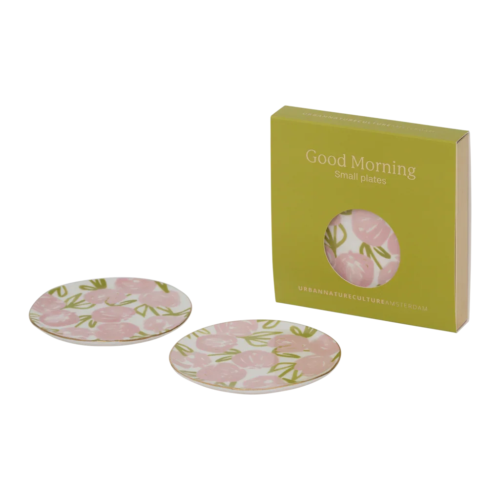 Urban Nature Culture | Good Morning bord, Ø12 cm Palesa, set van 2 Flamingo Pink