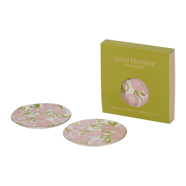 Urban Nature Culture | Good Morning bord, Ø12 cm Palesa, set van 2 Flamingo Pink