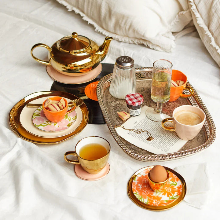 Urban Nature Culture | Good Morning bord, Ø12 cm Palesa, set van 2 Flamingo Pink