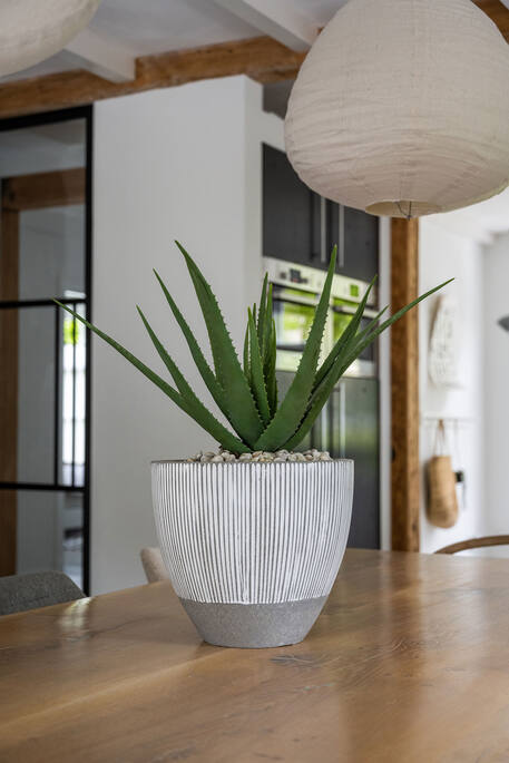 Pottery Pots - Bloempot Jesslyn XS, Wit Gestreept