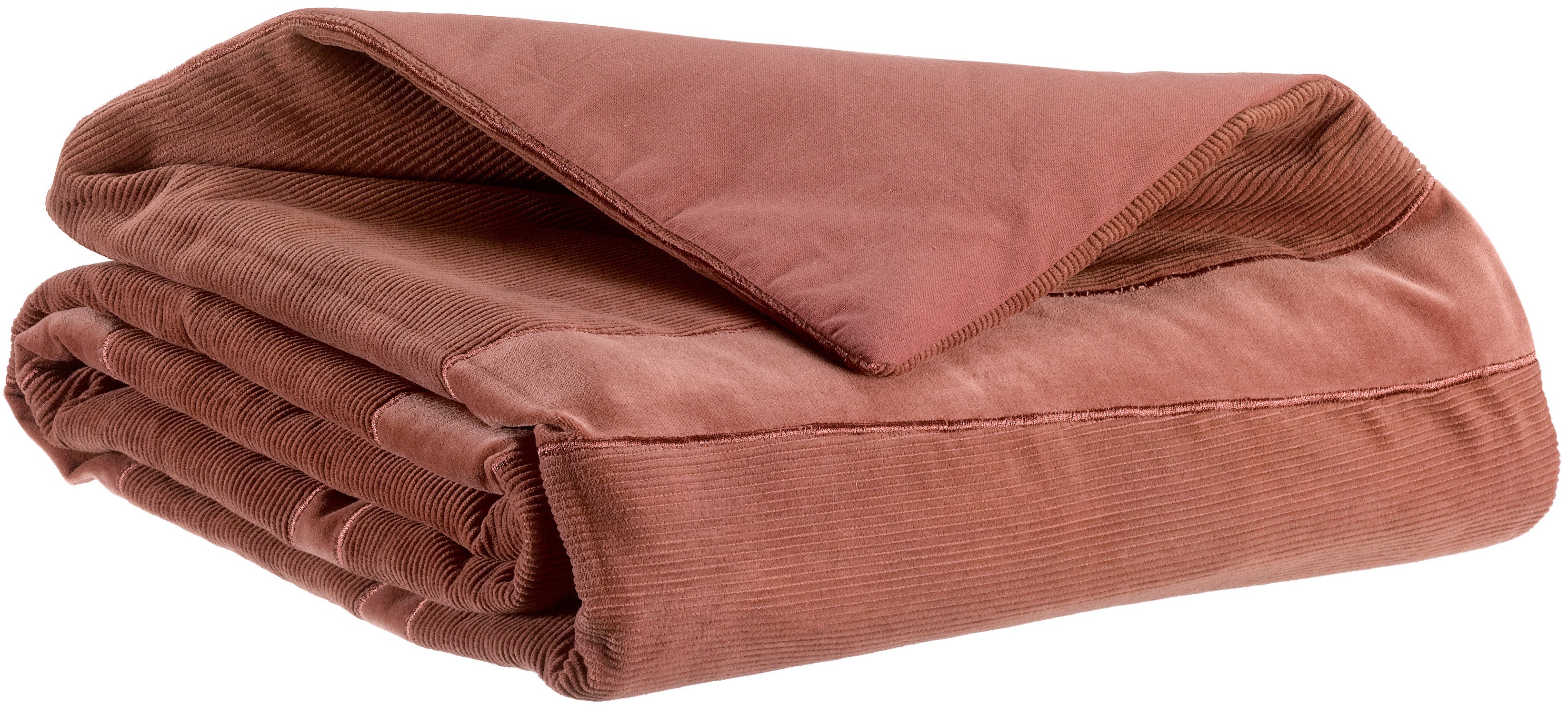 Geribbelde dekbed Fara Bois de rose 85 X 200