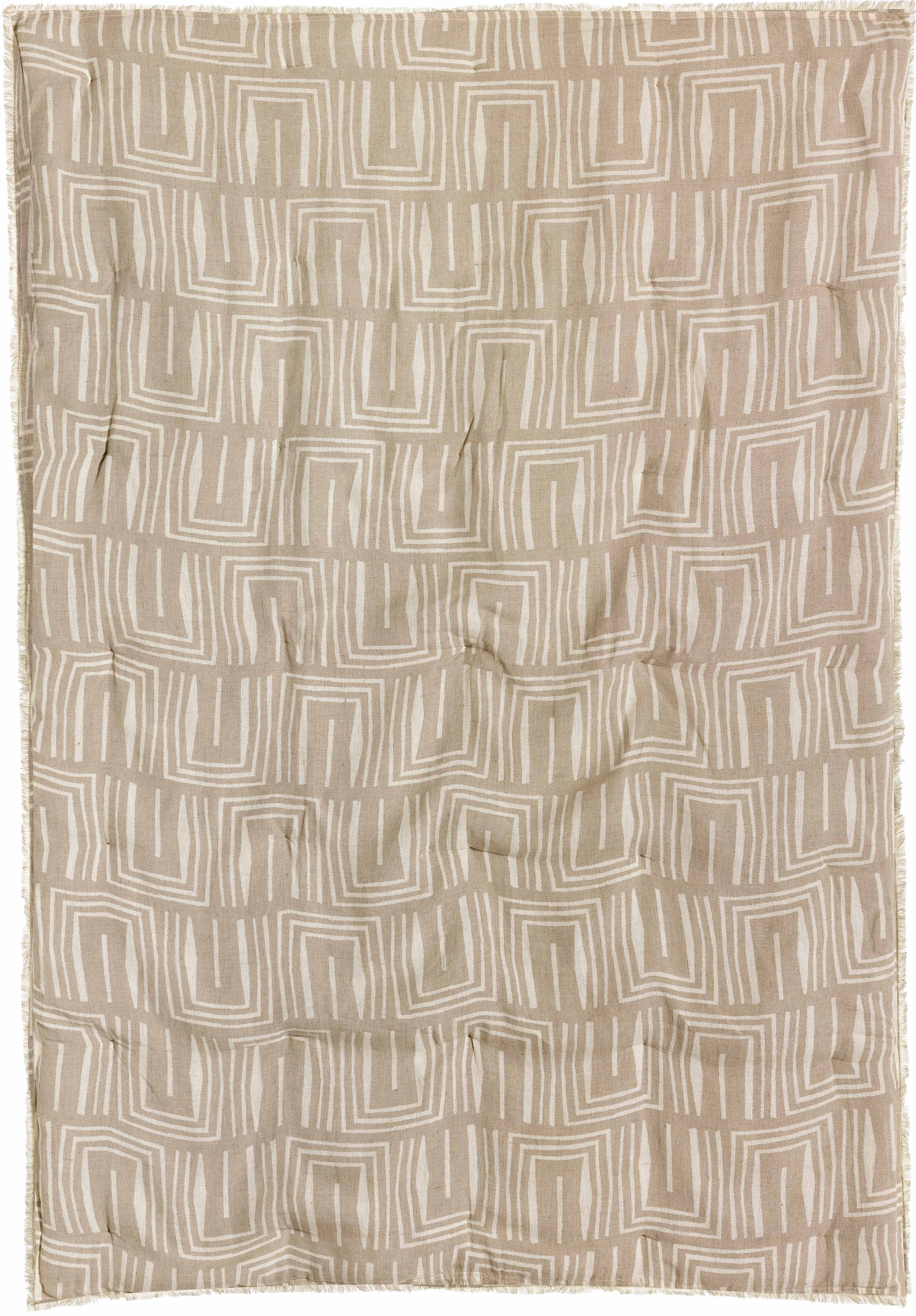 Tina bedrukte plaid Naturel 135 X 200
