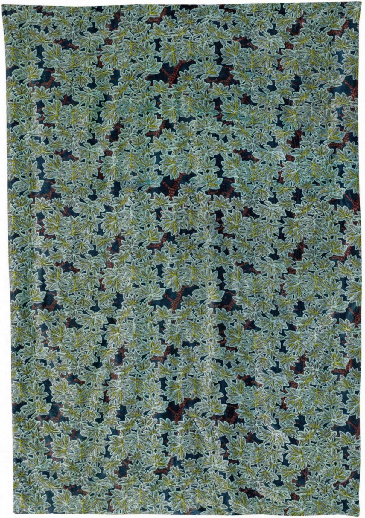 Ariane bedrukte plaid Pétrole 135 X 200