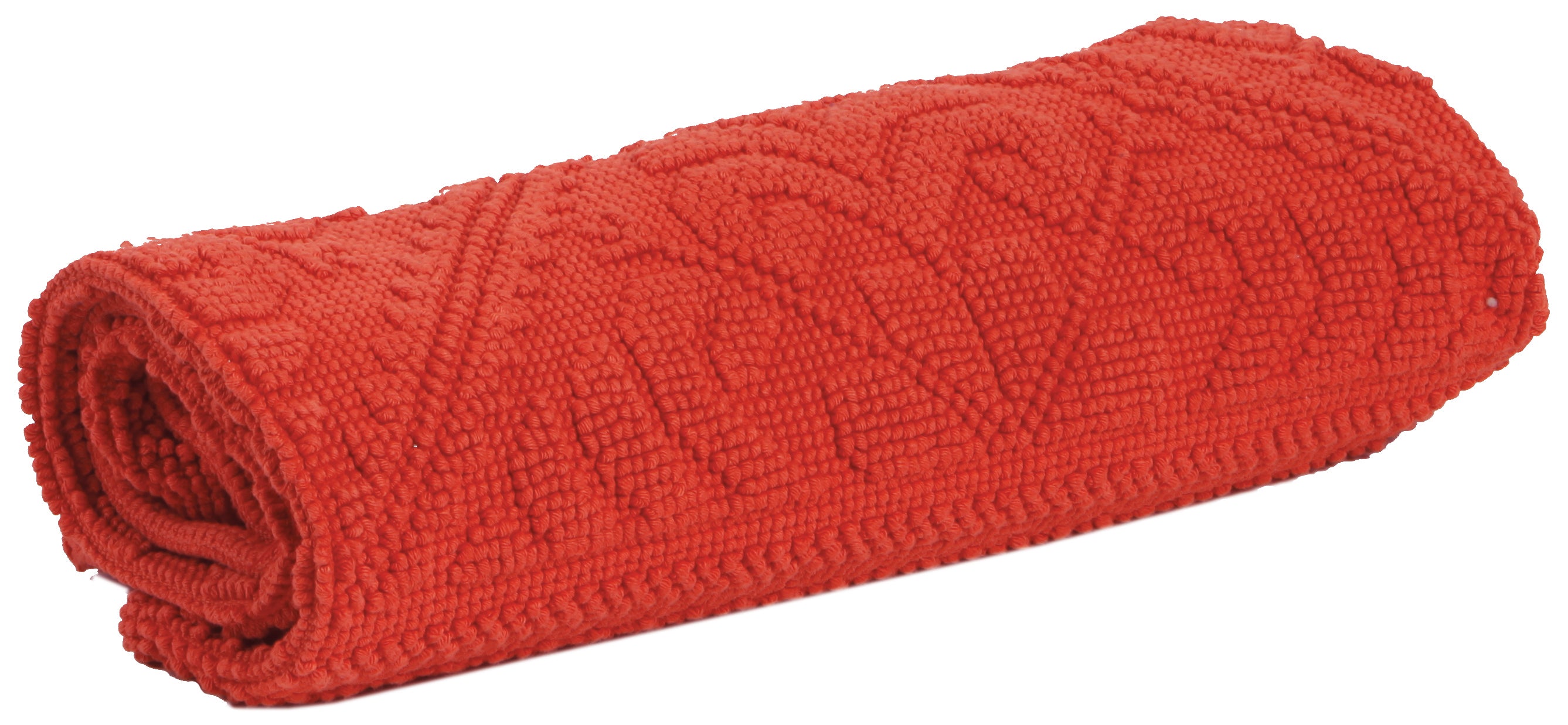 Tapis de bain uni Enzo Mandarine 54 x 110