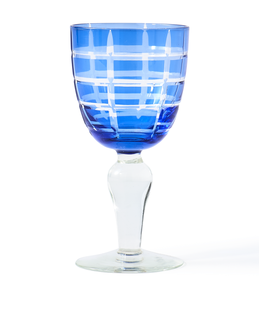 Polspotten - Wijnglas Cobalt mix (set van 6)
