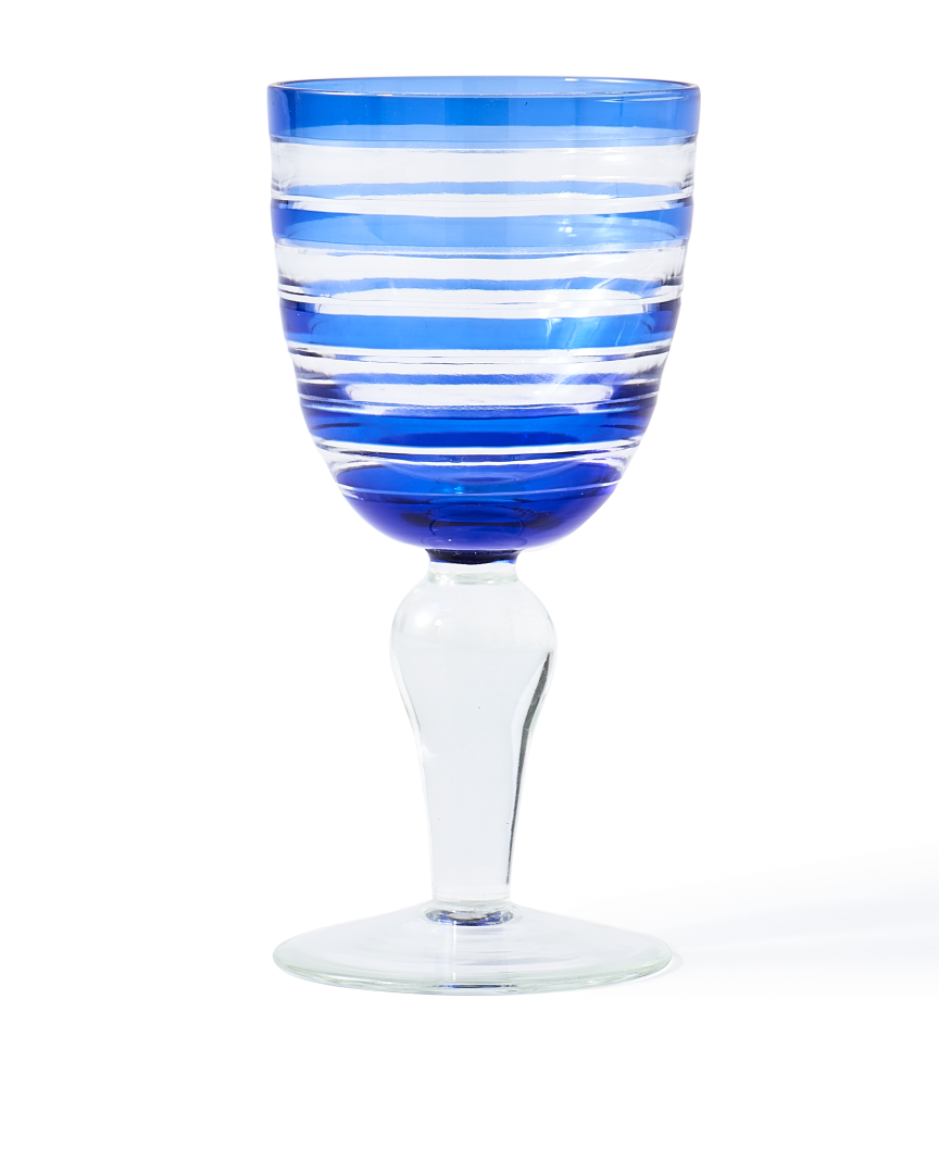 Polspotten - Wijnglas Cobalt mix (set van 6)