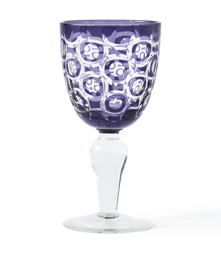 Polspotten - Wijnglas Cobalt mix (set van 6)