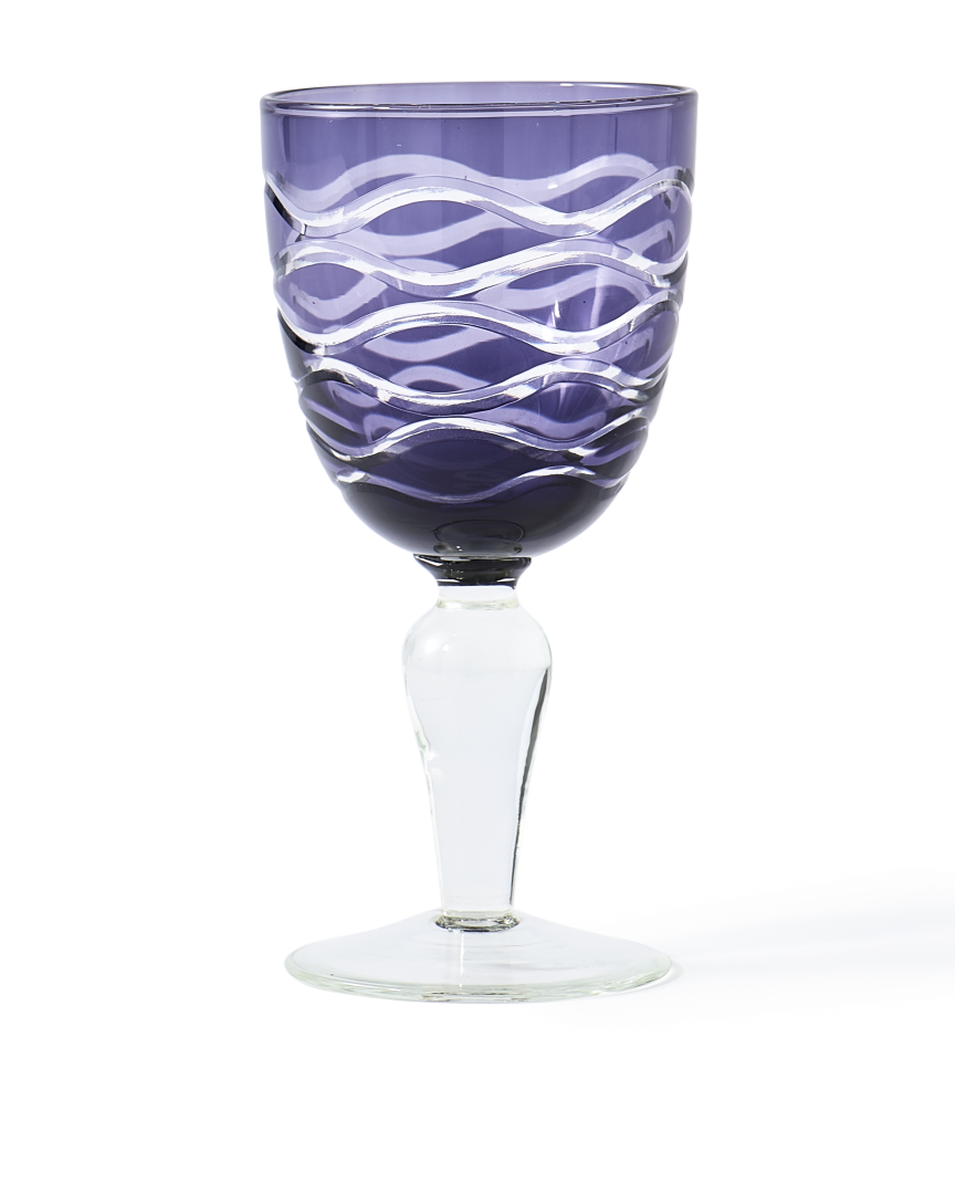 Polspotten - Wijnglas Cobalt mix (set van 6)