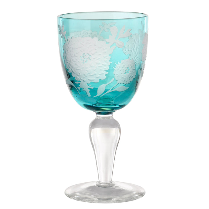 Polspotten - Wijnglas Peony Multicolor (set van 6)
