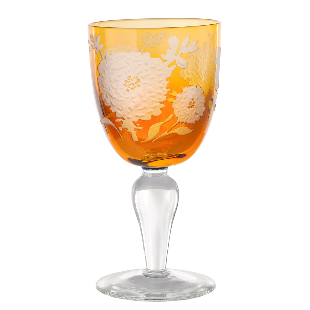 Polspotten - Wijnglas Peony Multicolor (set van 6)