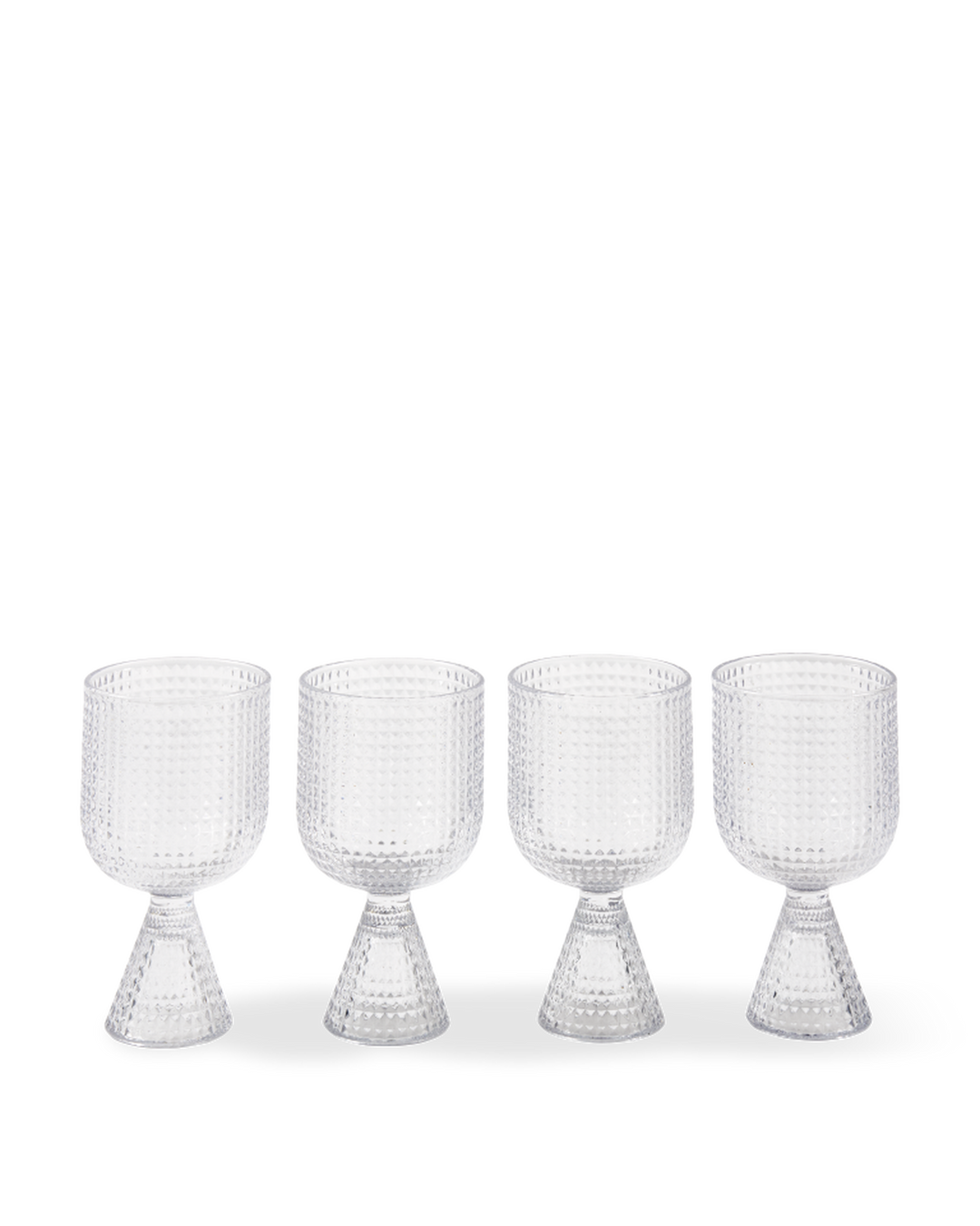 Polspotten - Wijnglas Rooftop Transparant (set van 4)