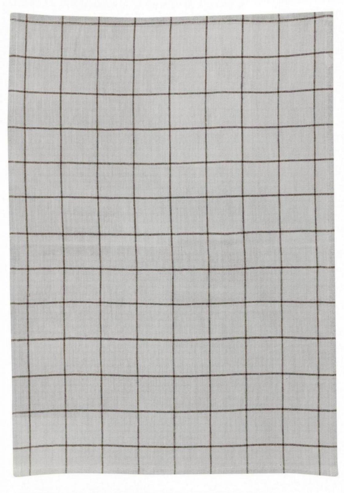 Kilia theedoek met ruitjespatroon Écru 50 X 70