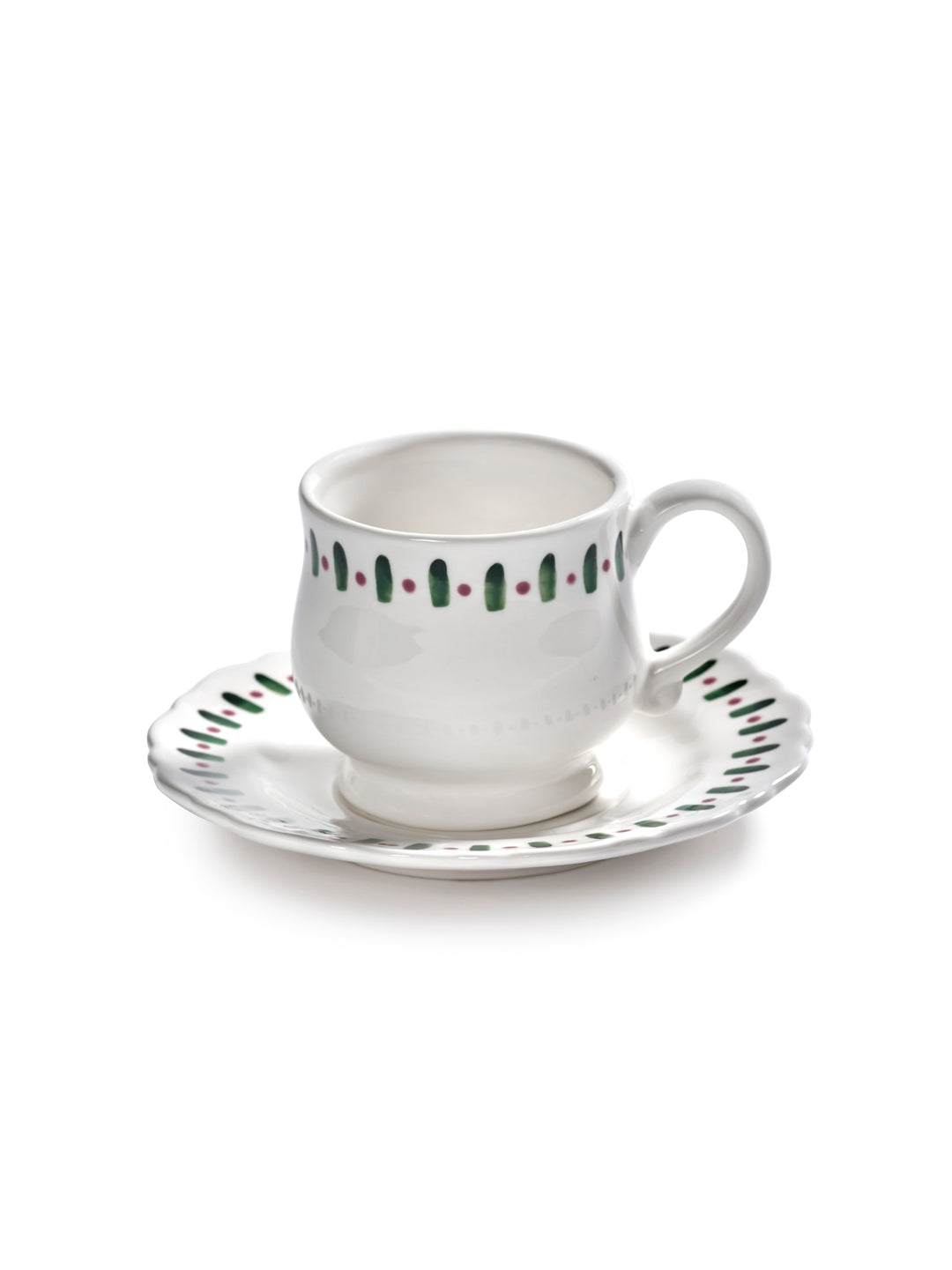 Serax - Marie Michielssen - Cappuccinokop Paars Groen + Saucer