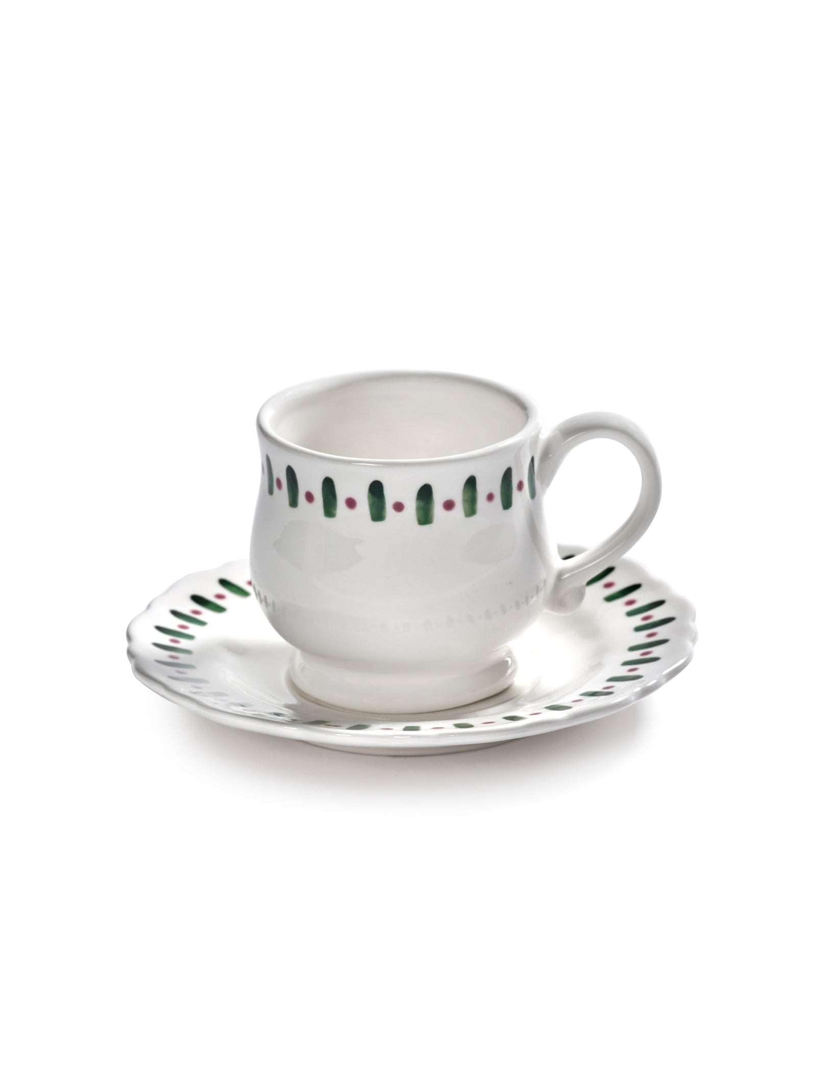 Serax - Marie Michielssen - Cappuccinokop Paars Groen + Saucer
