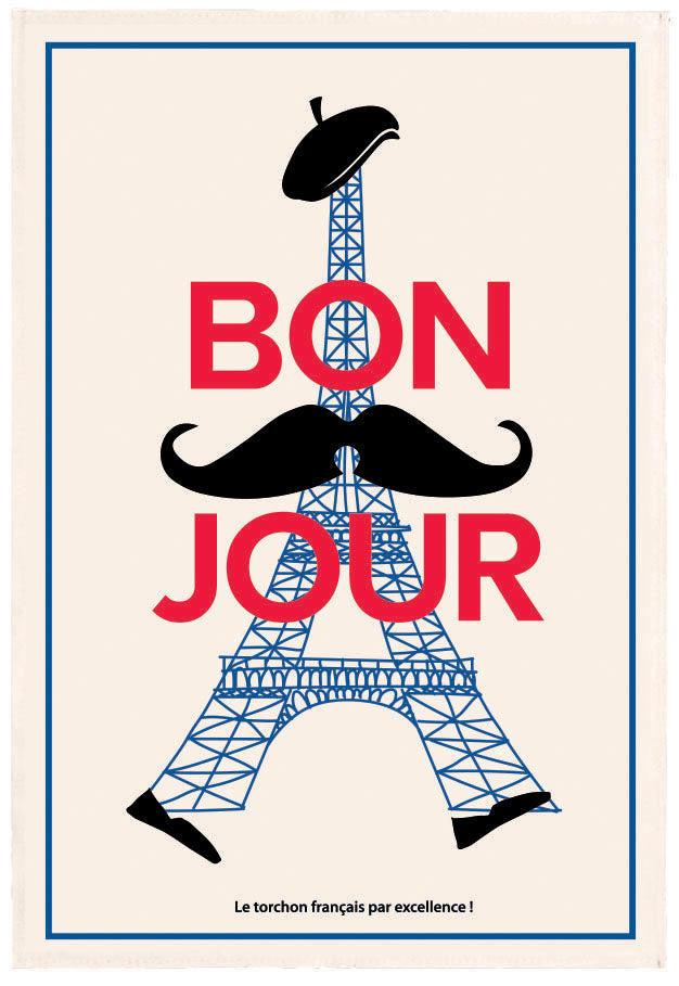 Theedoek Bonjour Écru 48 X 72