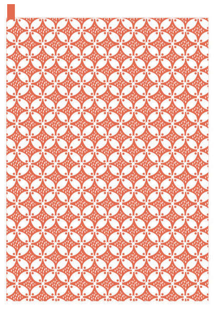 Gerecycleerde theedoek Fatou Corail 50 X 70