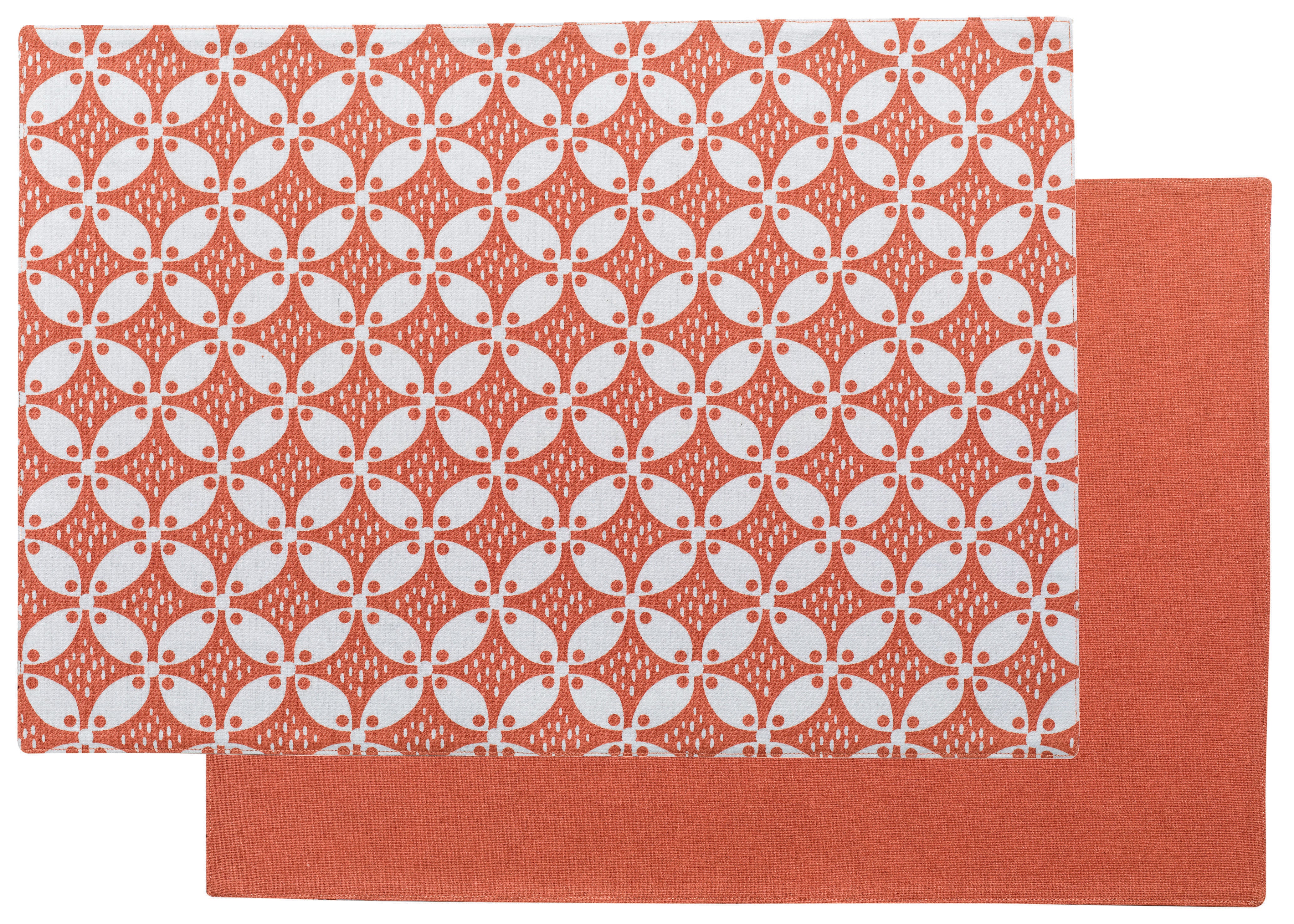 Gerecycleerde gecoate placematset Fatou Corail 33 X 48