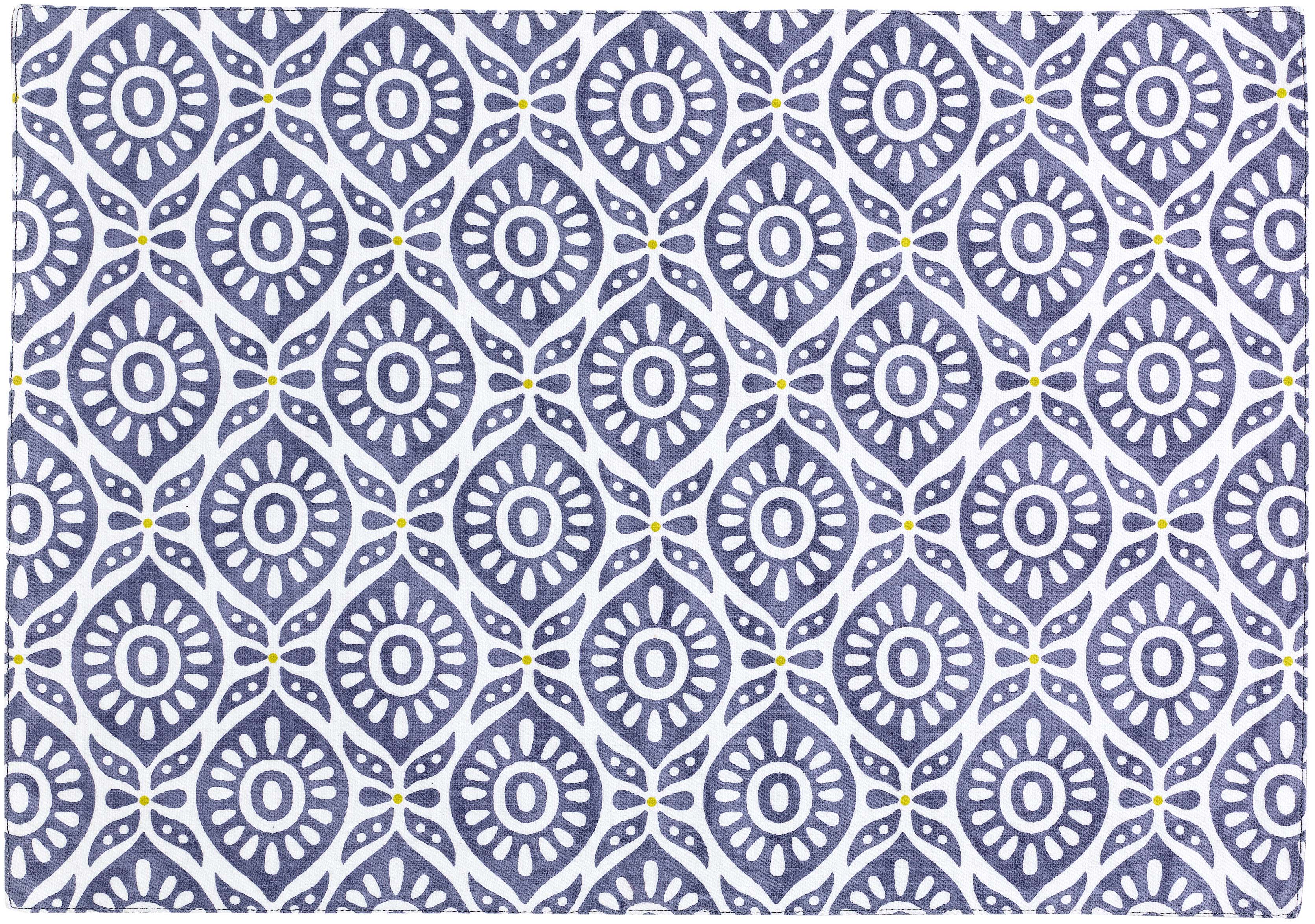 Gerecycleerde gecoate placemat Citrus Cobalt 33 X 48