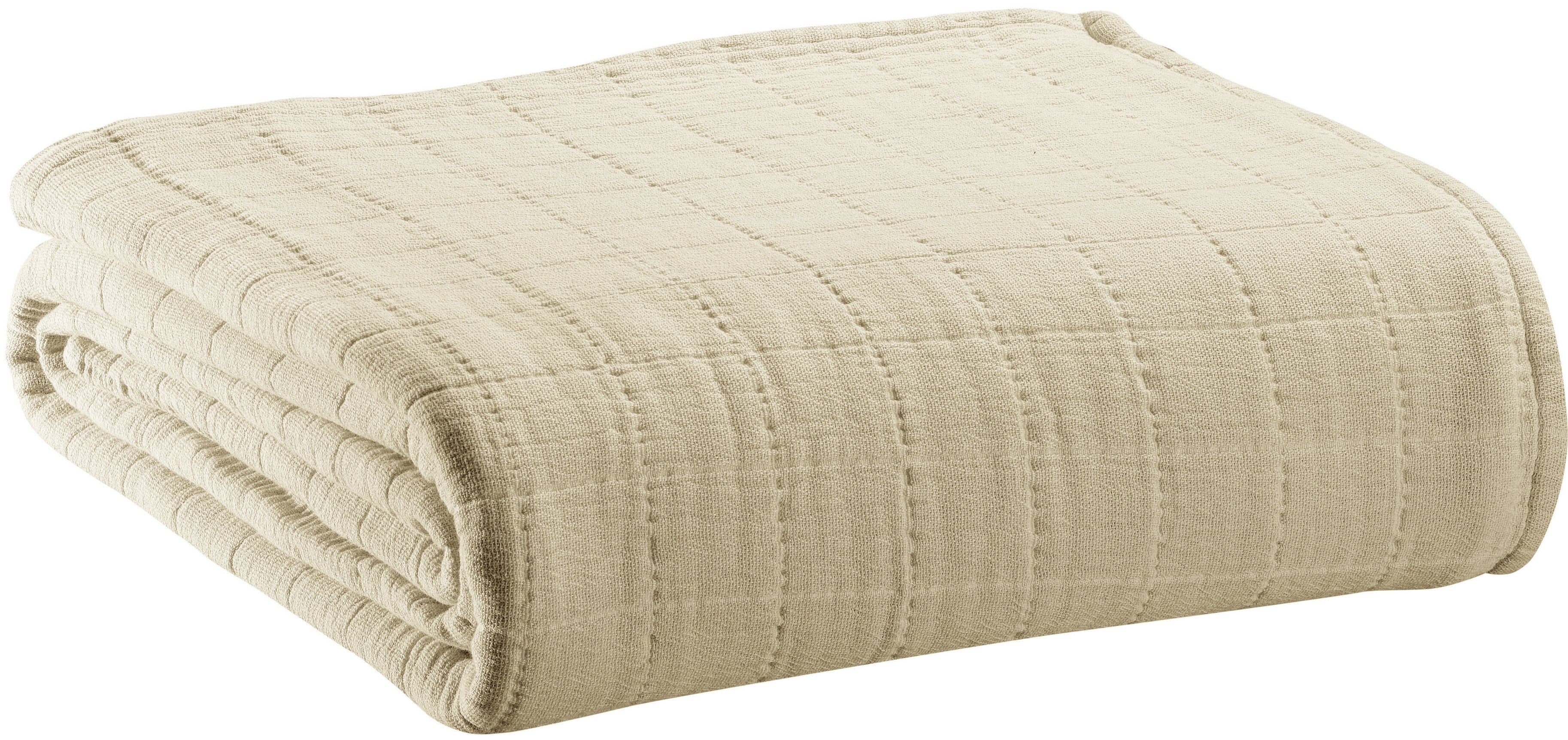 Gerecycleerde plaid Lisa Naturel 140 X 200