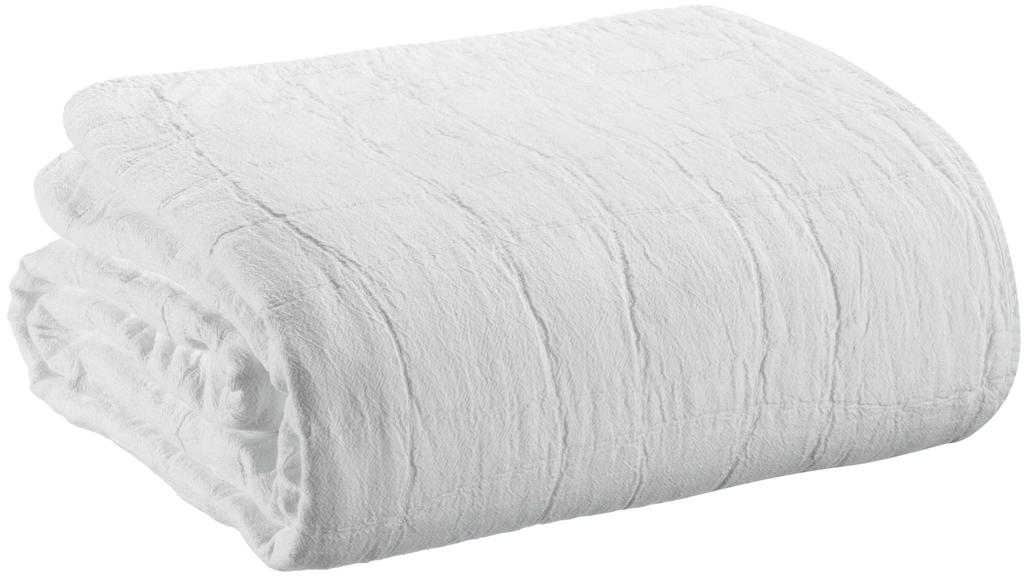 Gerecycleerde plaid Titou Blanc 140 X 200