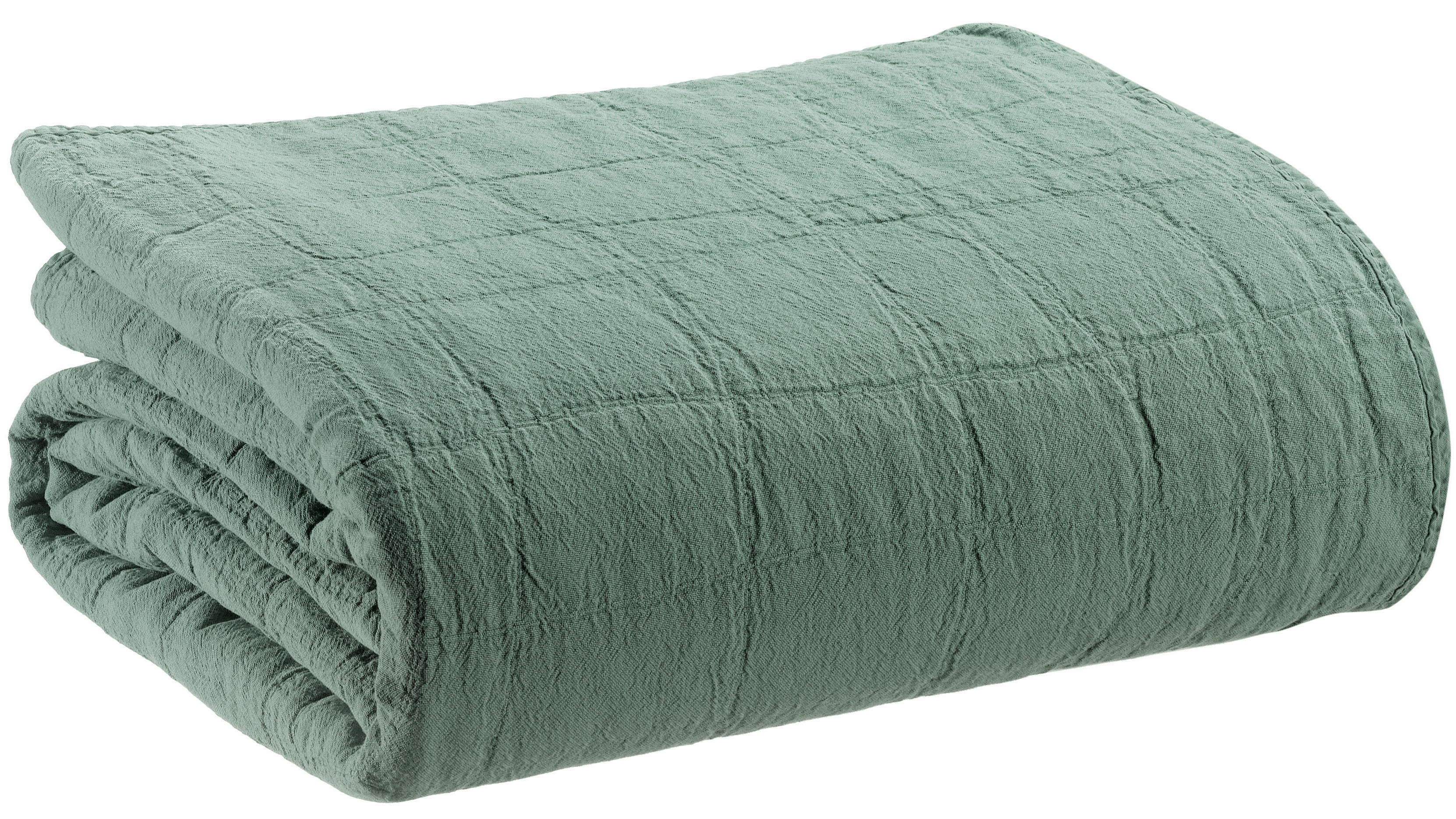 Gerecycleerde plaid Titou Vert de gris 140 X 200