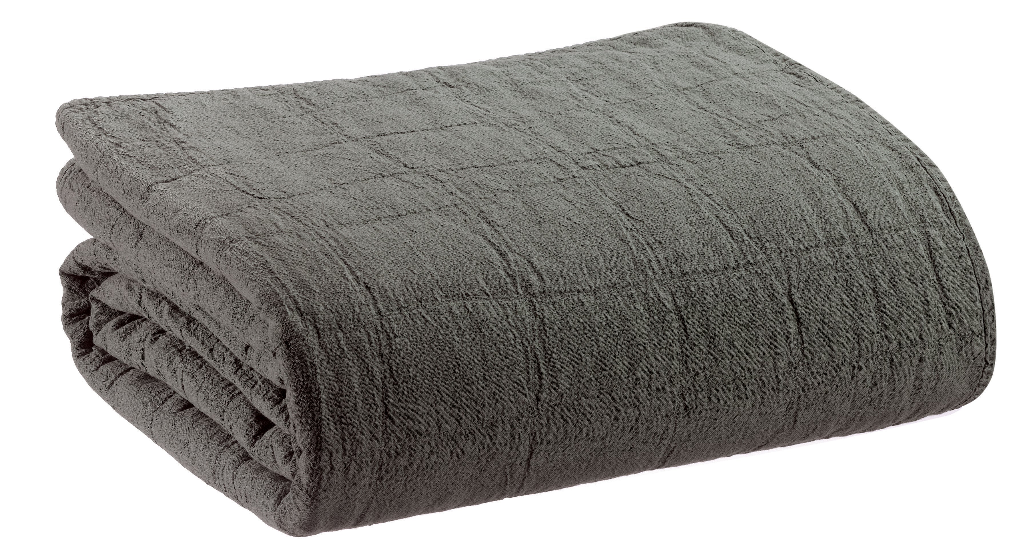 Gerecycleerde bedsprei Titou Carbone 260 X 260