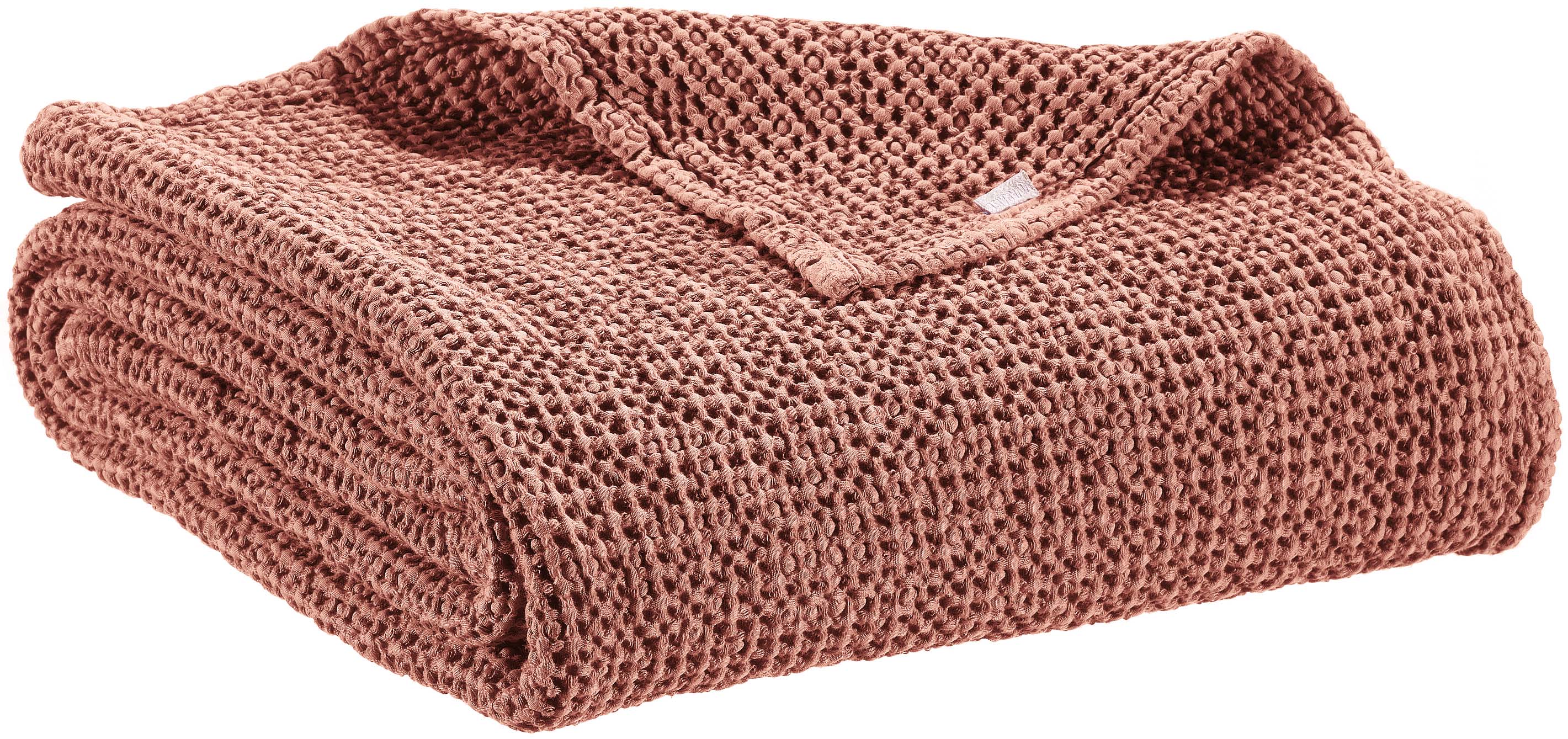 Gerecycleerd plaid Maia Terracotta 140 X 200