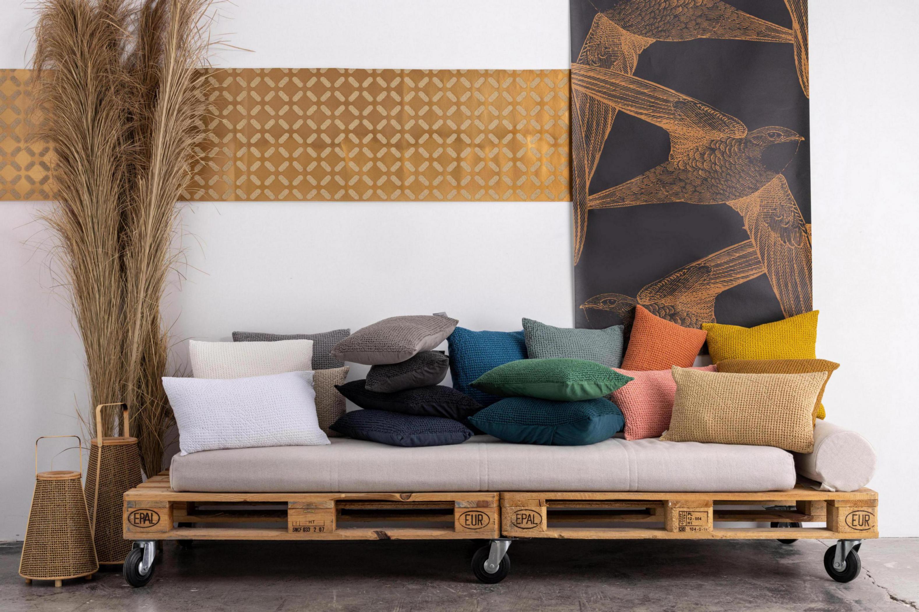 Gerecyclede plaid Maia Tourterelle 180 X 260