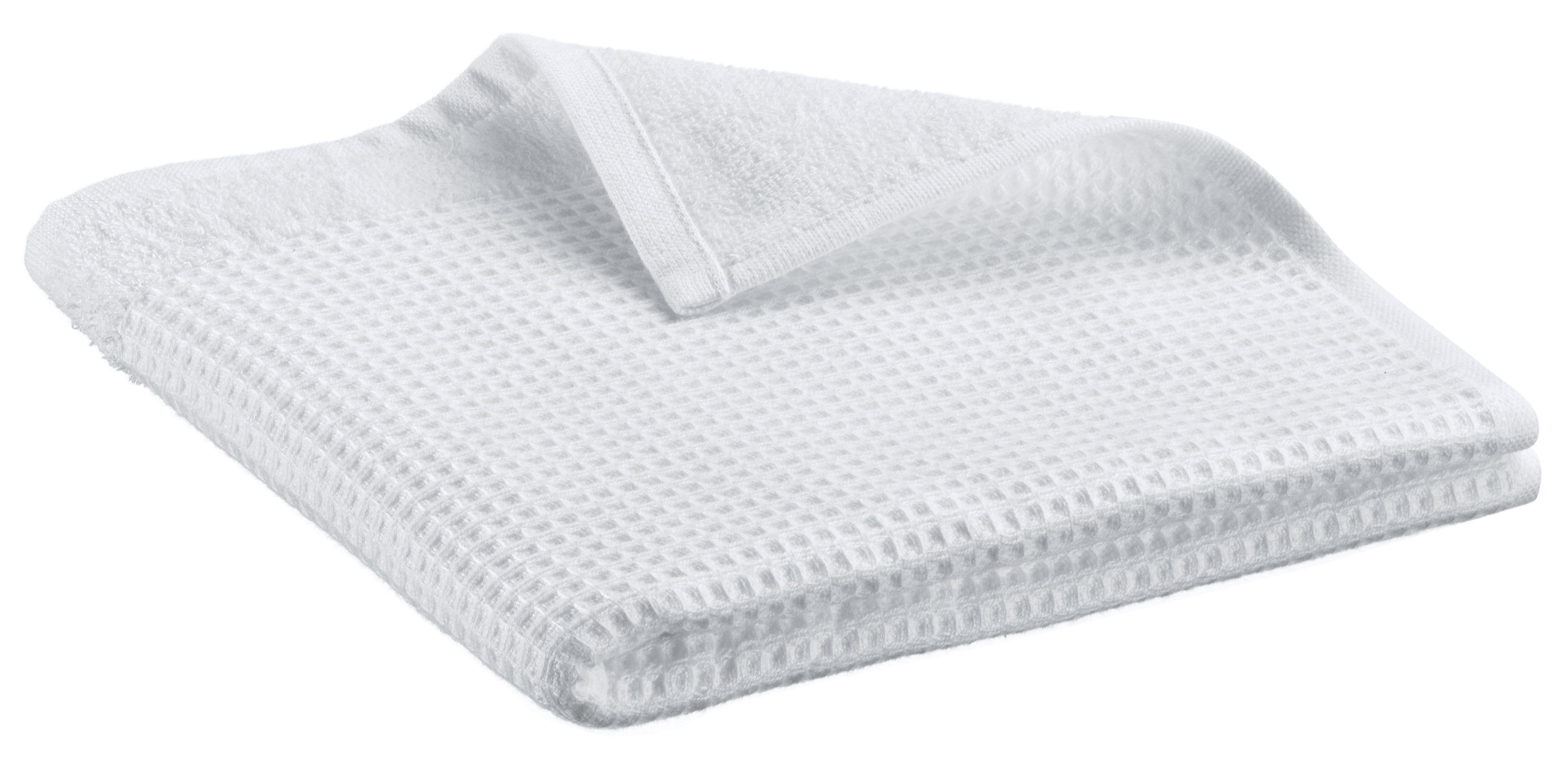 Gerecycleerde douchehanddoek Abby Blanc 70 X 130