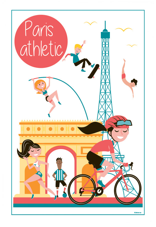 Theedoek Paris Athletic Blanc 48 X 72