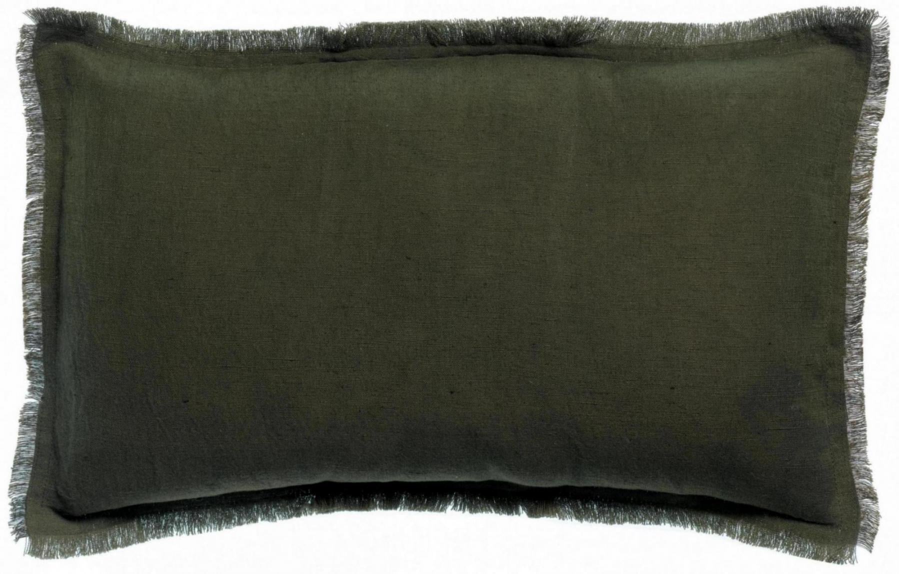 Effen kussen Laly Olive 30 X 50