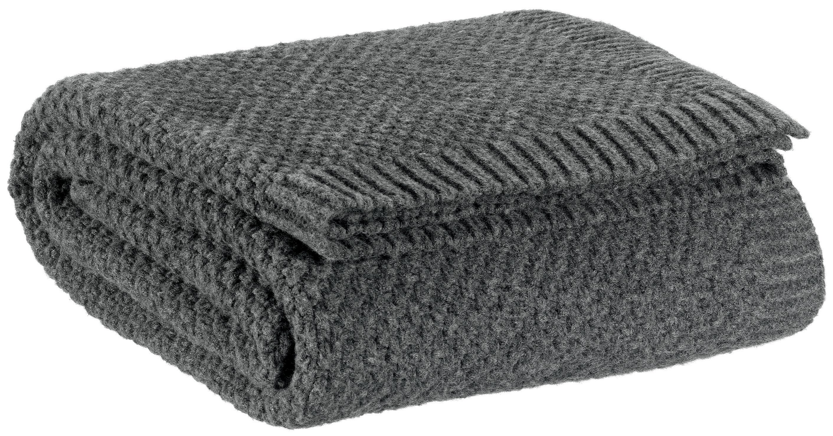 Gebreide gerecycleerde plaid Danilo Carbone 130 X 160