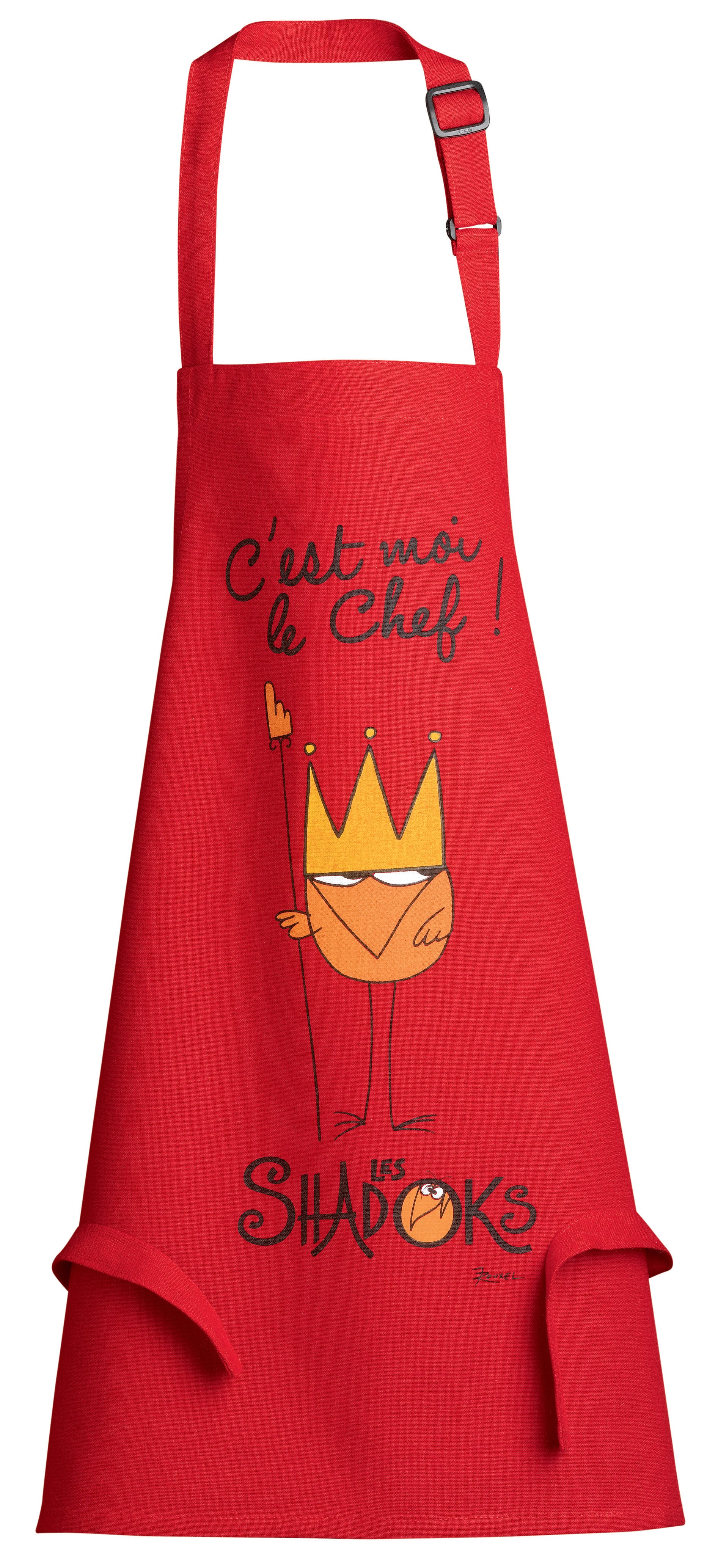 Kinderkeukenschort Shadok Roi Chef Rouge 52 X 63