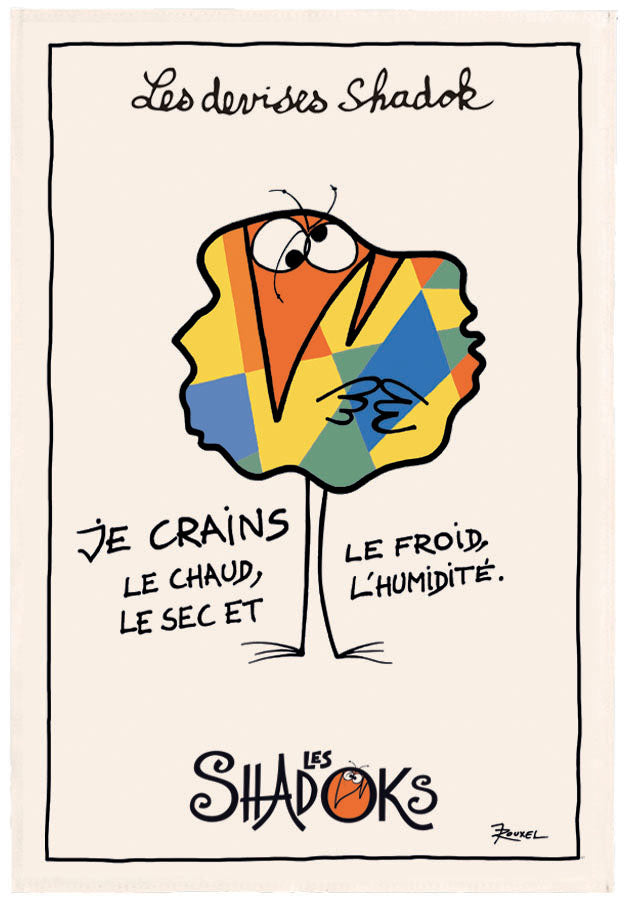 Shadok Craintif Theedoek Écru 48 X 72