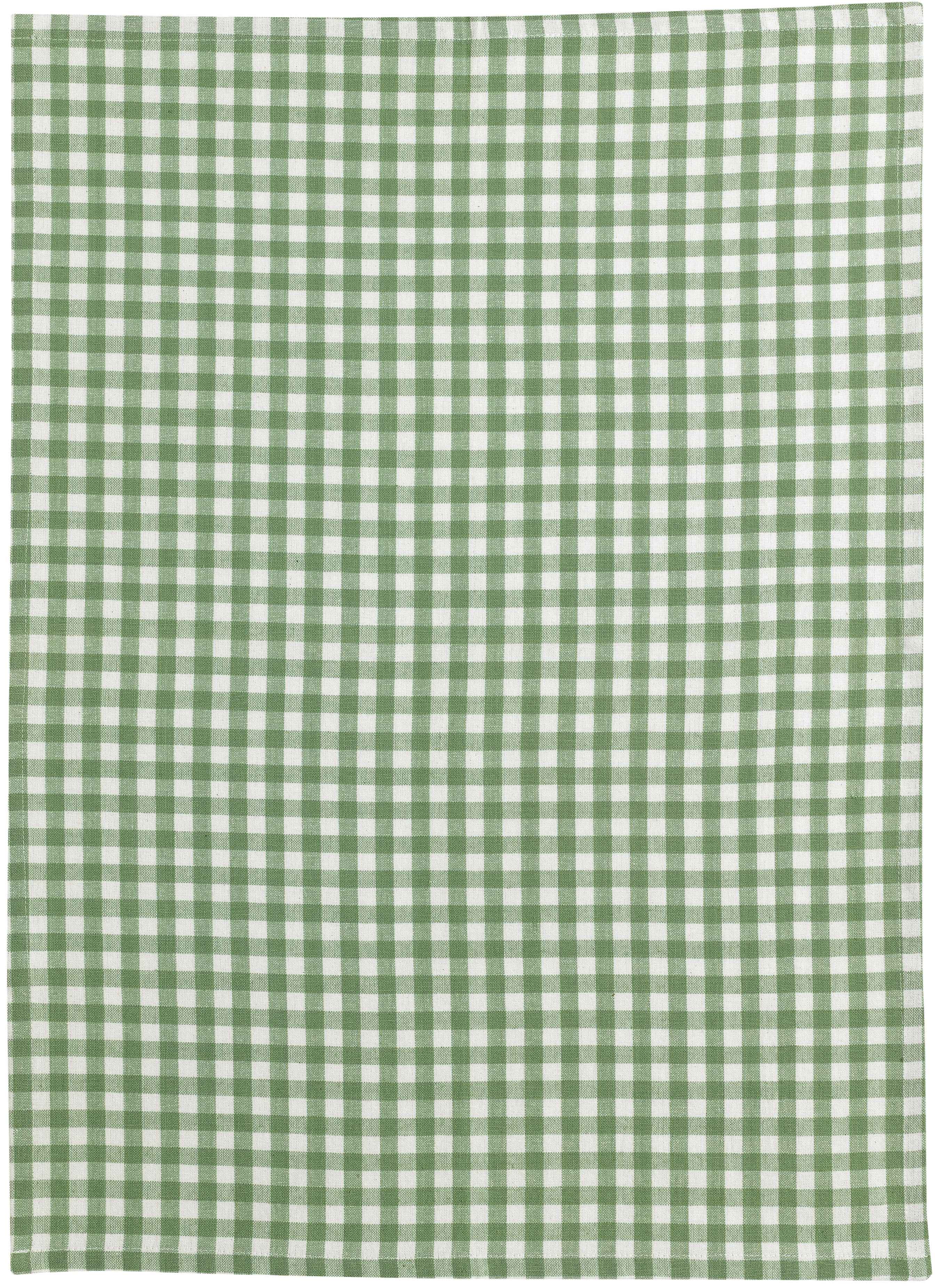 Gerecycleerde theedoek Vichy Cactus 50 X 70