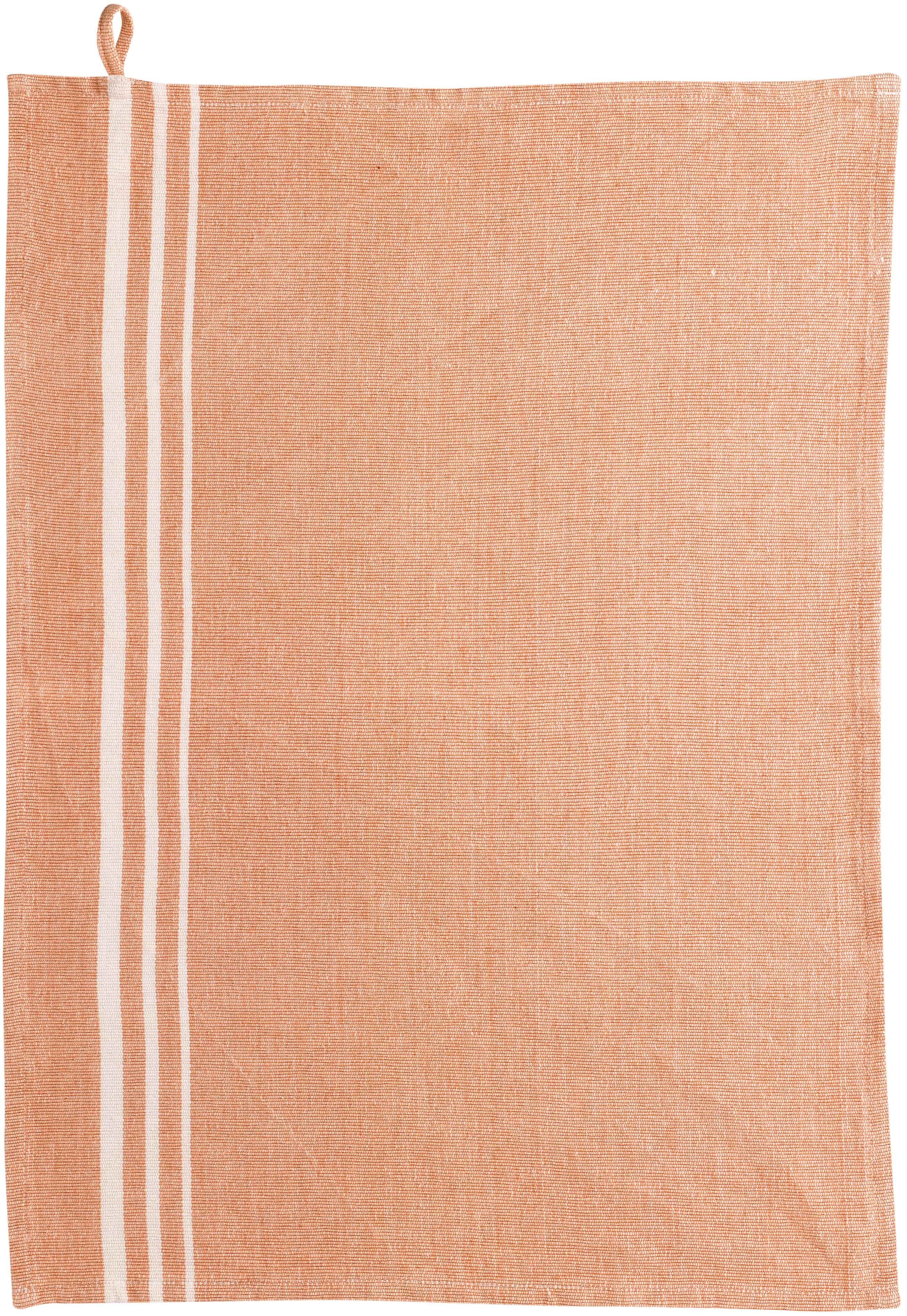 Gerecycleerde theedoek Rib Terracotta 50 X 70