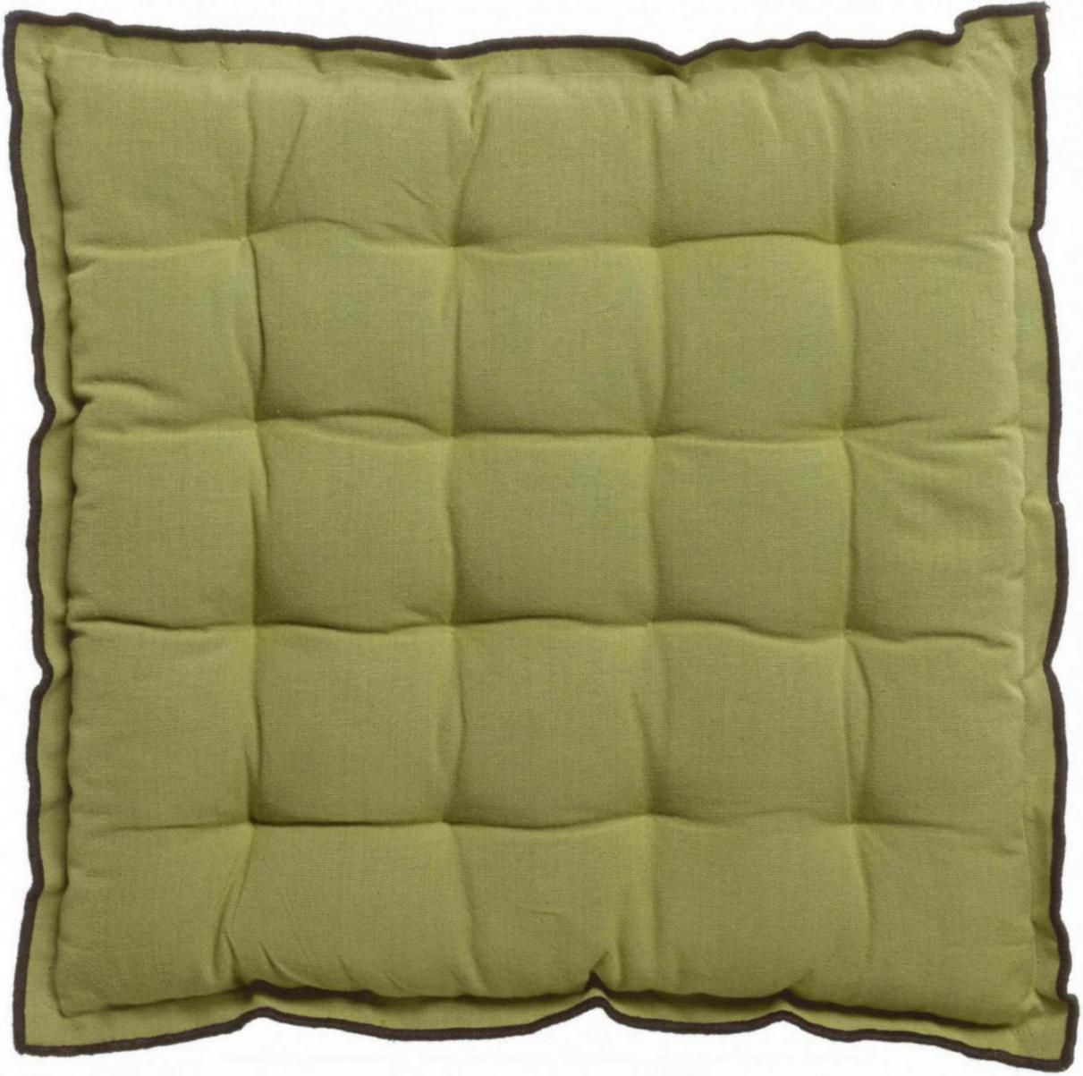 Gerecycleerd stoelkussen Grace Vert jardin 40 X 40 X 3