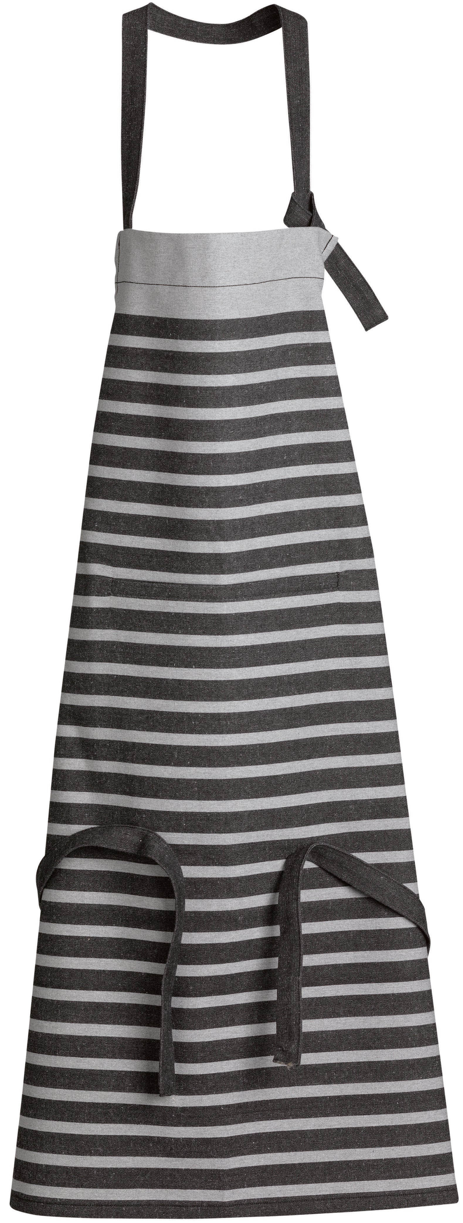 Gerecycleerd keukenschort Tilio Noir/Gris 72 X 90
