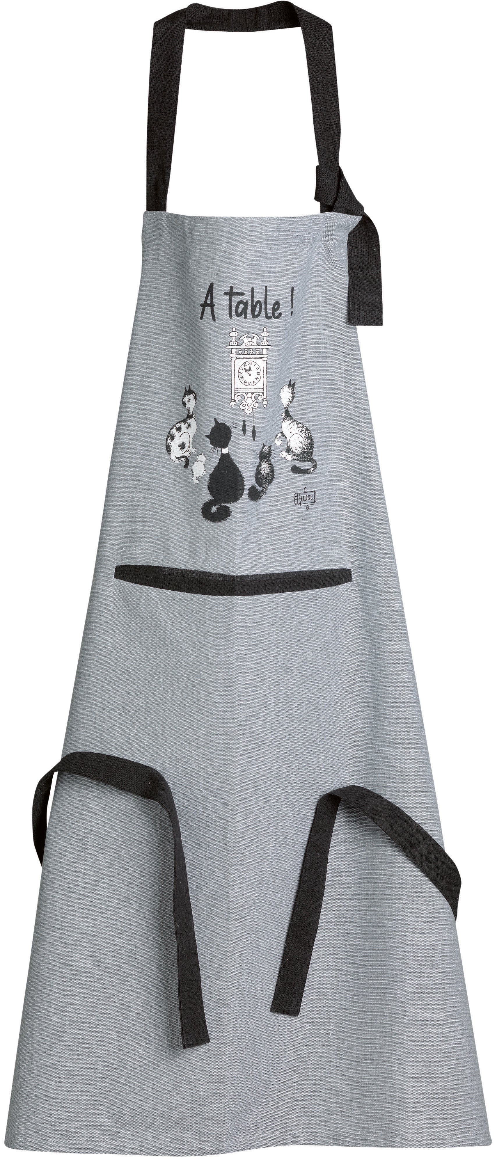 Keukenschort Dubout chat horloge Gris 72 X 85