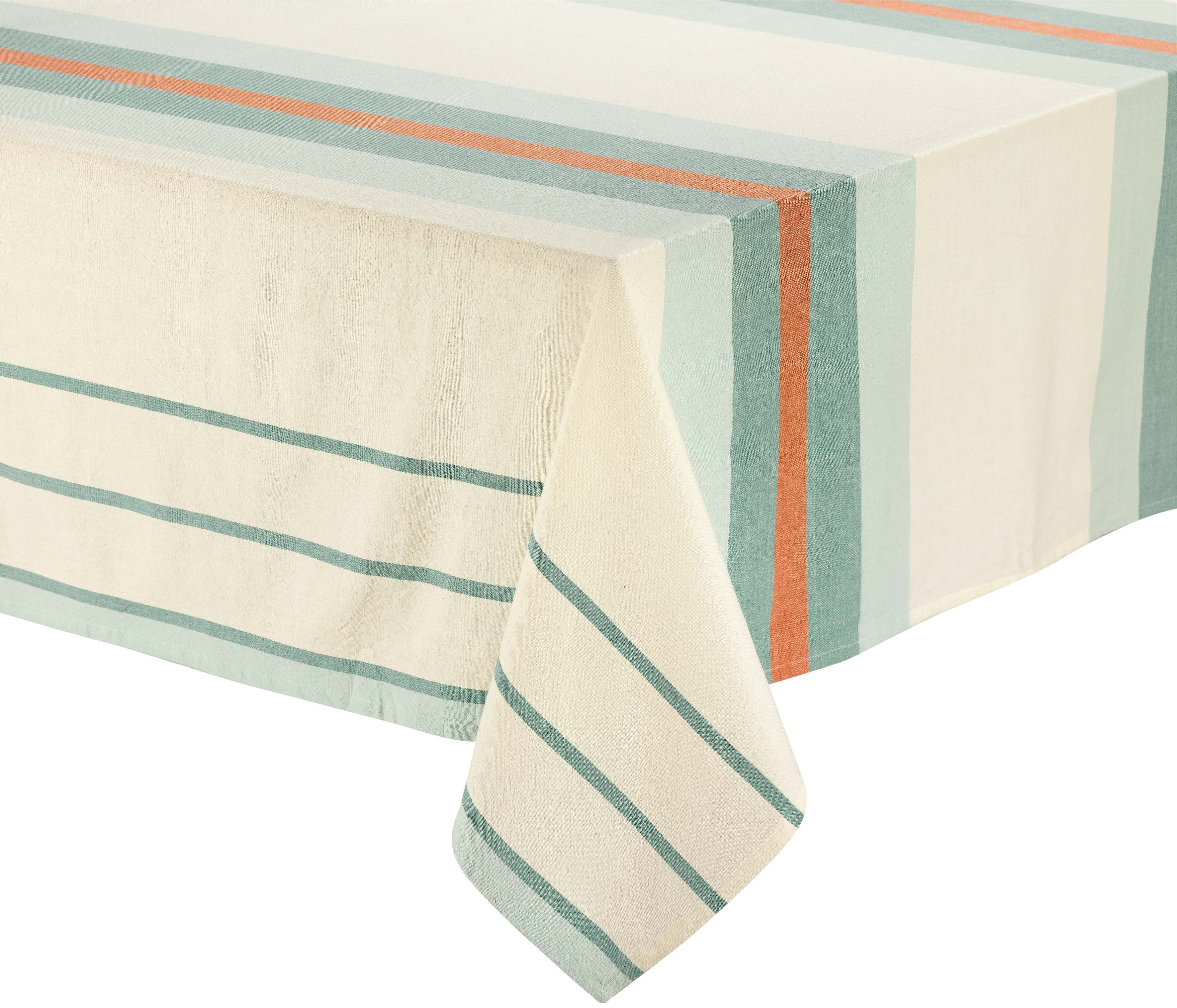 Gerecycled tafelkleed Yuna Vert eau 170 X 170